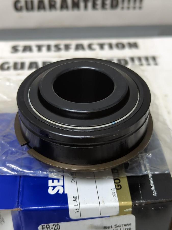 SEALMASTER,ER-20,INSERT BEARING WITH SNAP RING & SETSCREW COLLAR 1-1/4 IN BORE