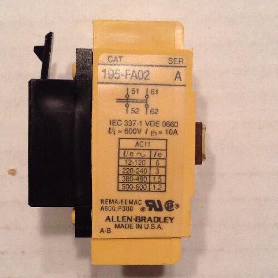 Allen-Bradley,195-FA02,Add On Contact Block LOT OF 2