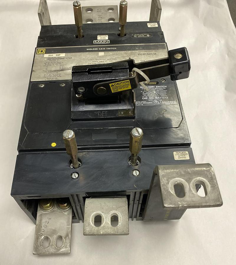 Used Square D,MHP360008MMT1212,Circuit Breaker 800AMP 600V