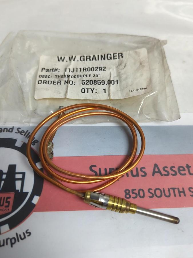 GRAINGER,11J11R00292,THERMOCOUPLE 30 INCH 0321-039A NOS