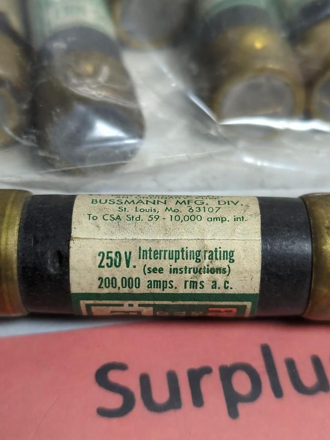 Used COOPER BUSSMANN,FRN-50,FUSETRON FUSE 50 AMP LOT OF 15 PRE-OWNED