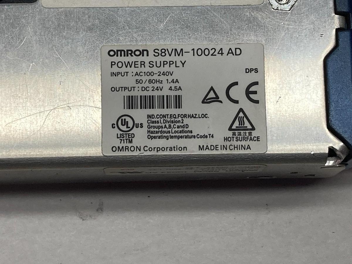 Used Omron,S8VM-10024 AD,Switching Mode Power Supply 100W 100-240V Input 24V Output