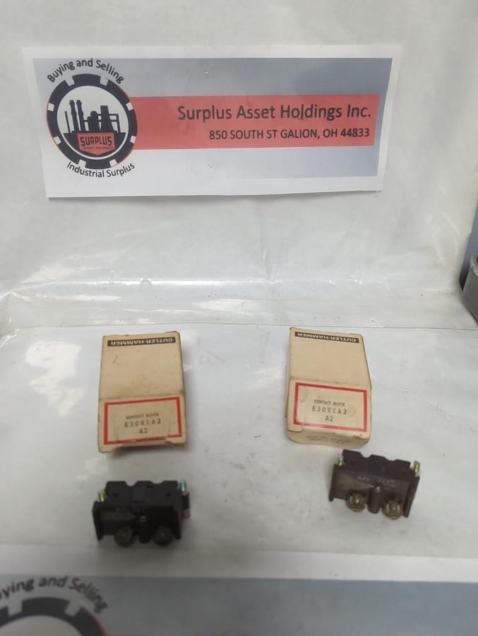 CUTLER HAMMER,E30KLA2,CONTACT BLOCK 600V LOT OF 2 NOS