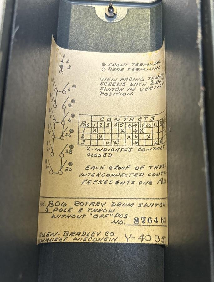 Used ALLEN BRADLEY,876463,PNEUMATIC TIMING RELAY