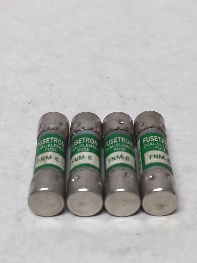 COOPER BUSSMANN,FNM-8,FUSETRON 8 AMP FUSE LOT OF 4 NOS