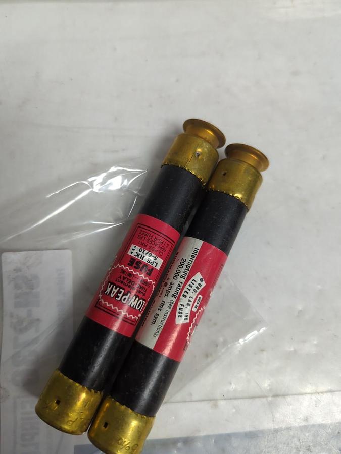 Used COOPER BUSSMANN,LPS-RK-5-6/10,LOW-PEAK 5-6/10 AMP FUSE LOT OF 2 PRE-OWNED