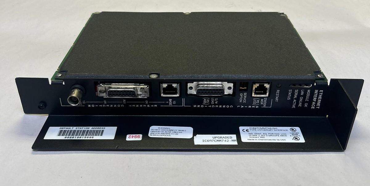 Used GE FANUC,IC697CMM742-GH,ETHERNET INTERFACE MODULE