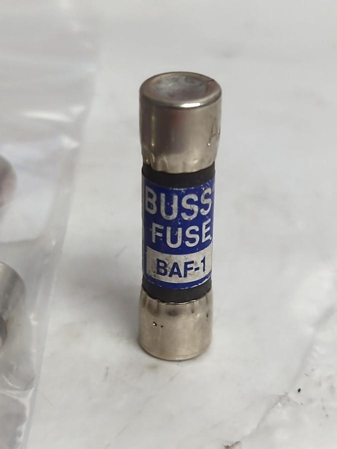 Used COOPER BUSSMANN,BAF-1,BUSS 1 AMP FUSE LOT OF 22 PRE-OWNED