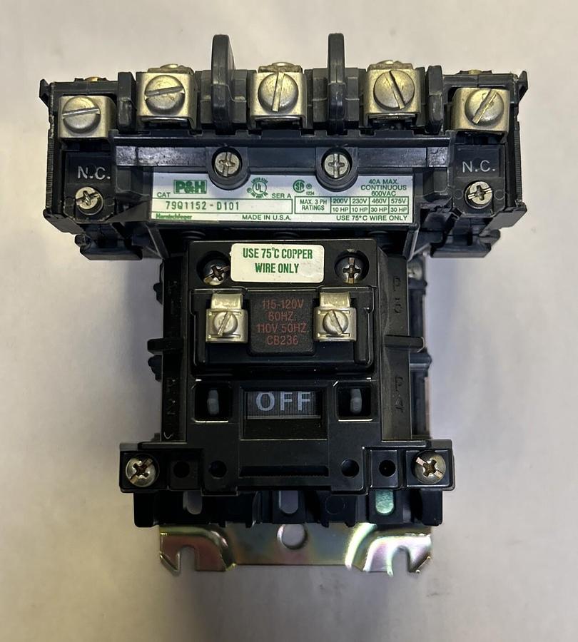 P&H,79Q1152-D101,MOTOR STARTER 40A 600V NOS