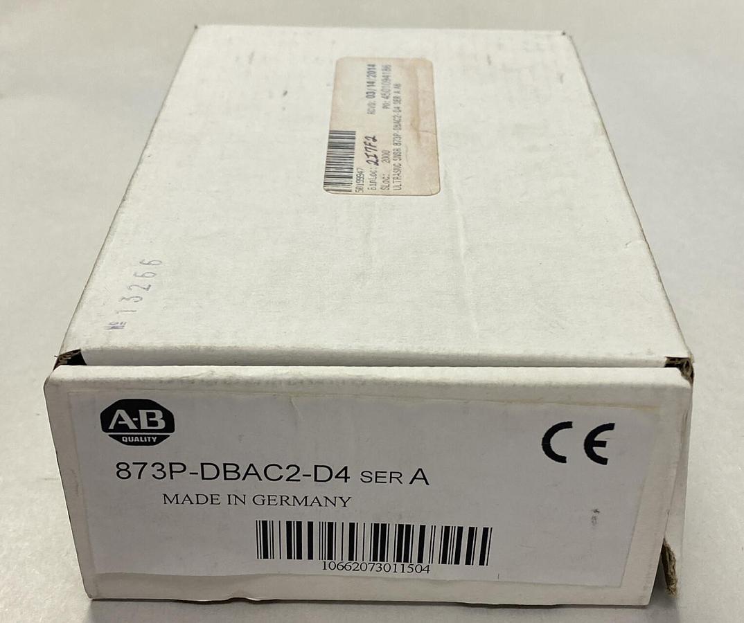 ALLEN BRADLEY,873P-DBAC2-D4,SER A ULTRASONIC PROXIMITY SENSOR NEW