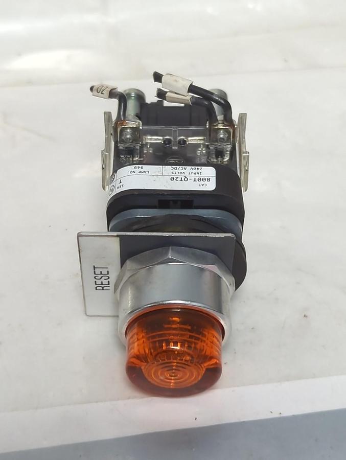 Used ALLEN BRADLEY,800T-QT20,PUSH BUTTON AMBER SERIES T PRE-OWNED