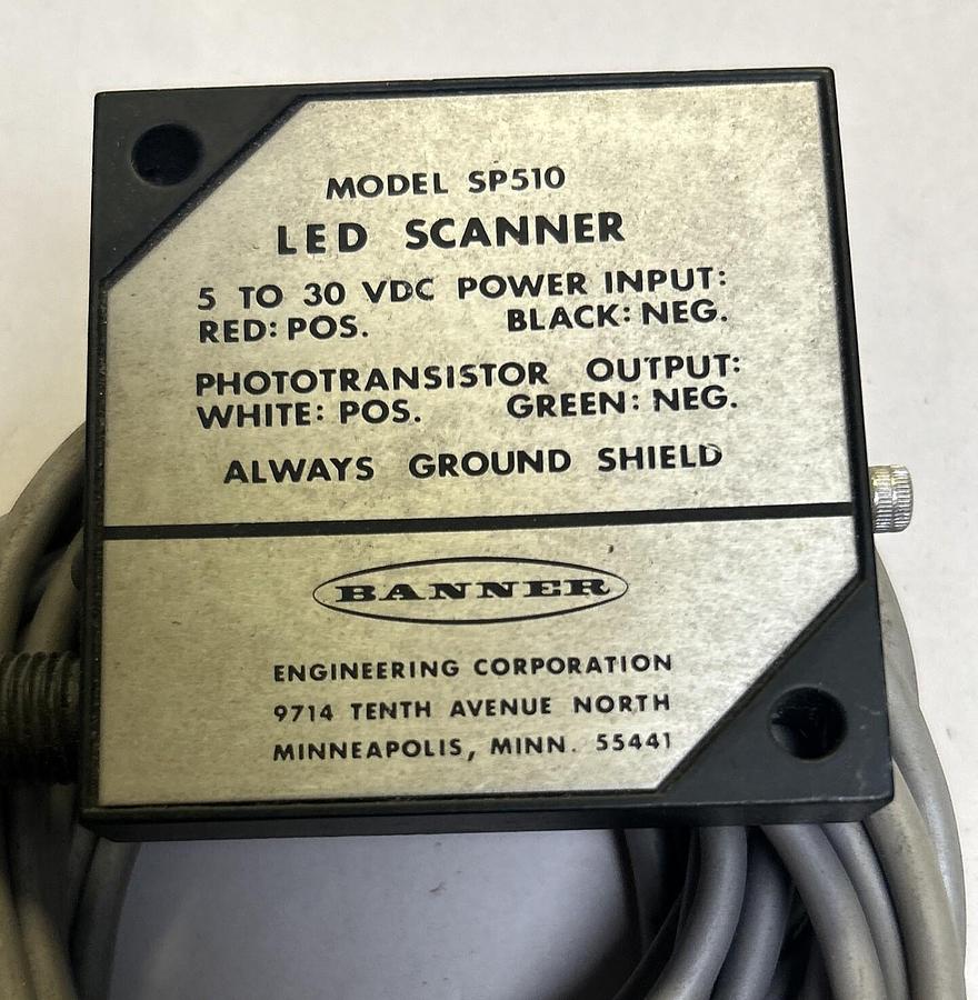 Used BANNER,SP510,LED SCANNER