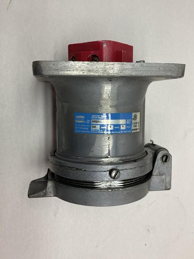 Used Cooper/Crouse-Hinds,AR641 Model M3,4-Pole Receptacle 60A