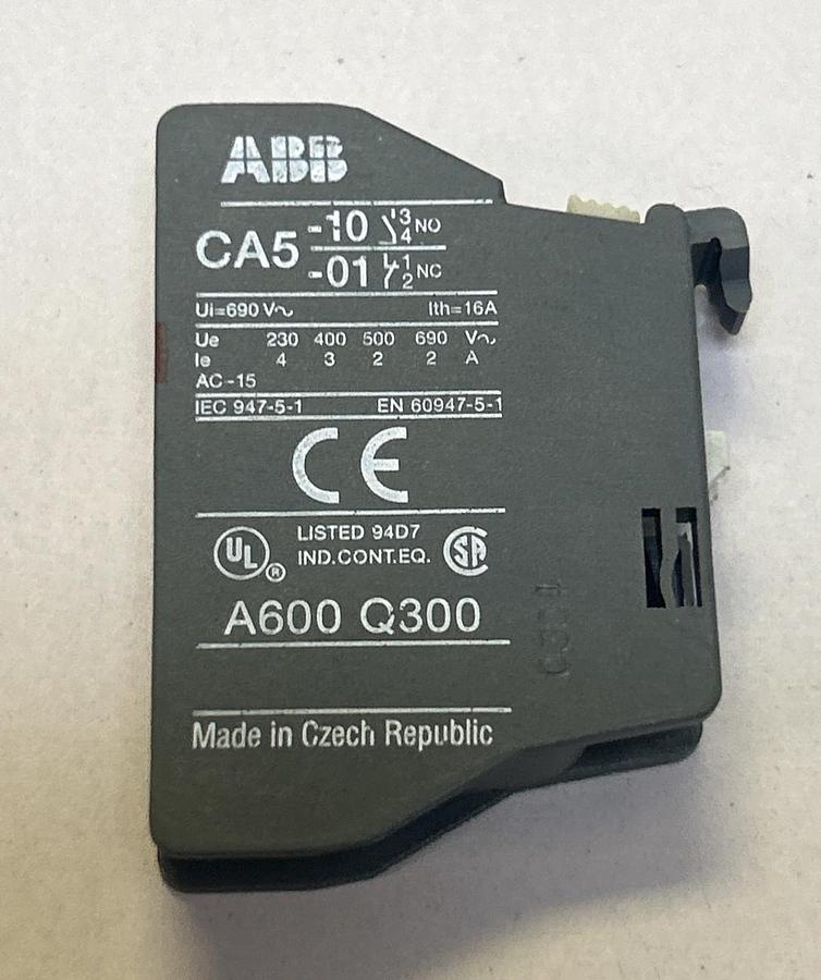 Used ABB,A600Q300,AUXILIARY CONTACT LOT OF 5