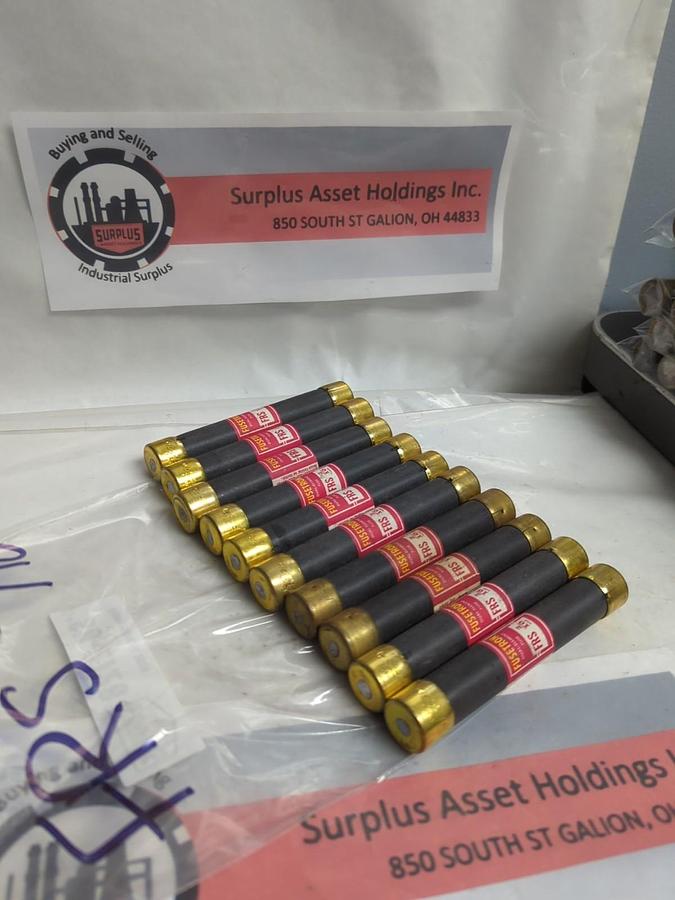 Used COOPER BUSSMANN,FRS-2/10,FUSETRON 2/10 AMP FUSE LOT OF 10 PRE-OWNED