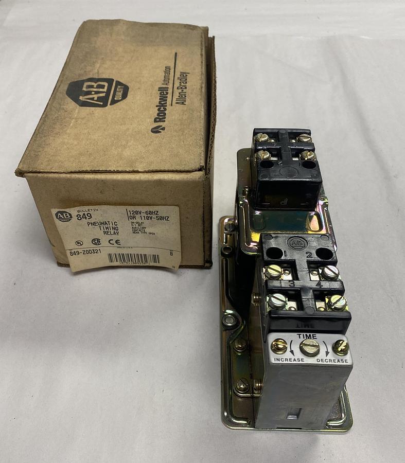 Allen Bradley,849-Z0D321,Ser. B Pneumatic Timing Relay 120V New