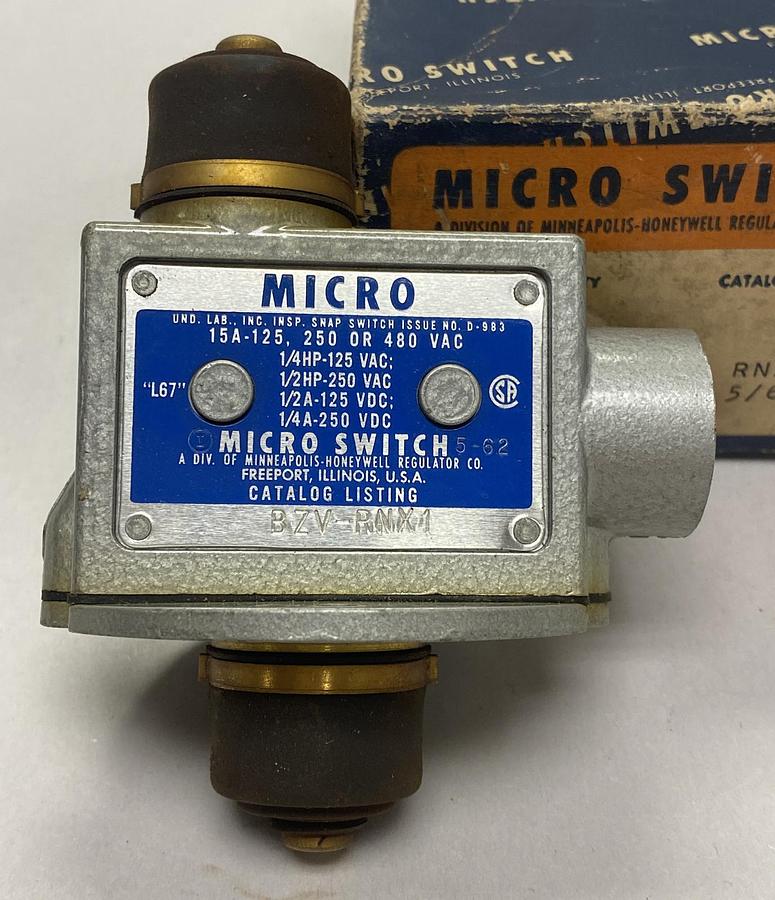 HONEYWELL MICROSWITCH,BZV-RNX1,LIMIT SWITCH NOS