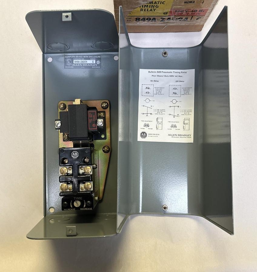 ALLEN BRADLEY,849A-ZAD24,PNEUMATIC TIMING RELAY NOS