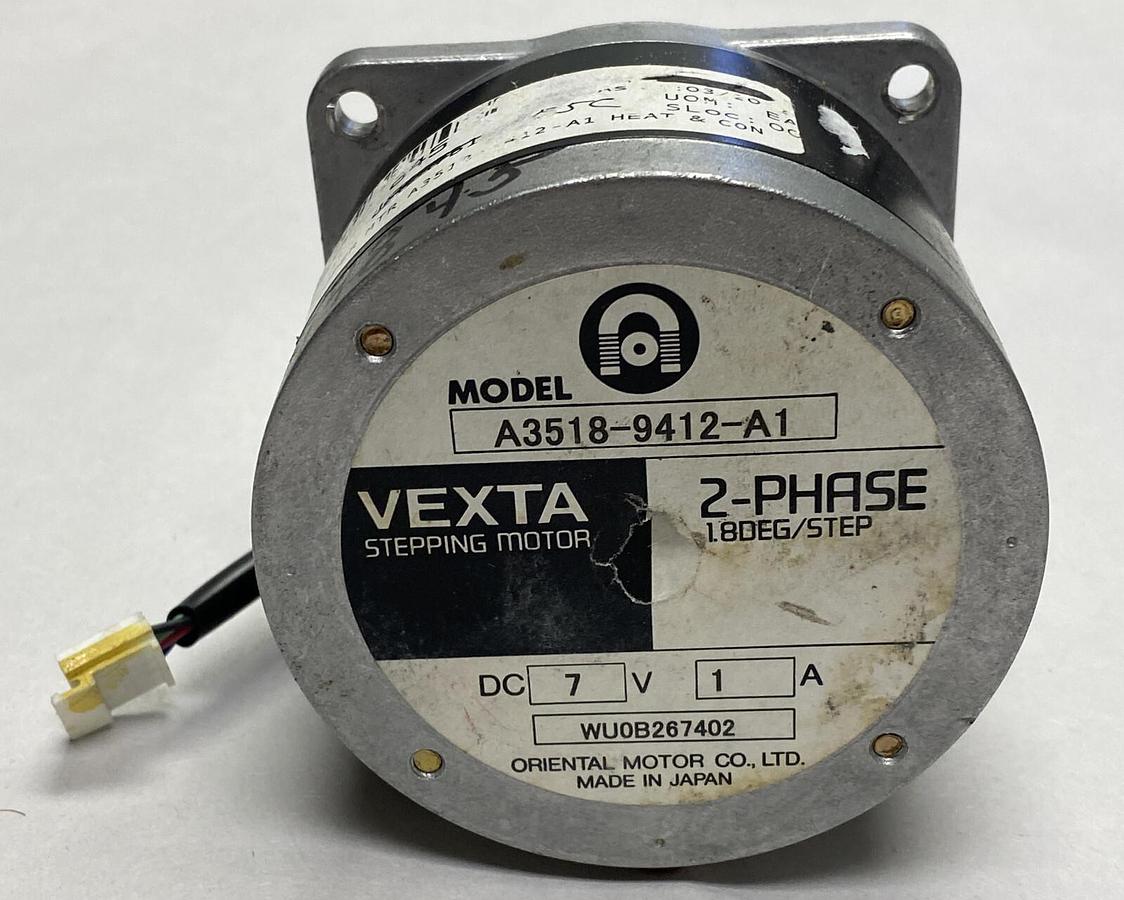 Used ORIENTAL MOTOR VEXTA,A3518-9412-A1, STEPPING MOTOR 2 PHASE 7V 1A