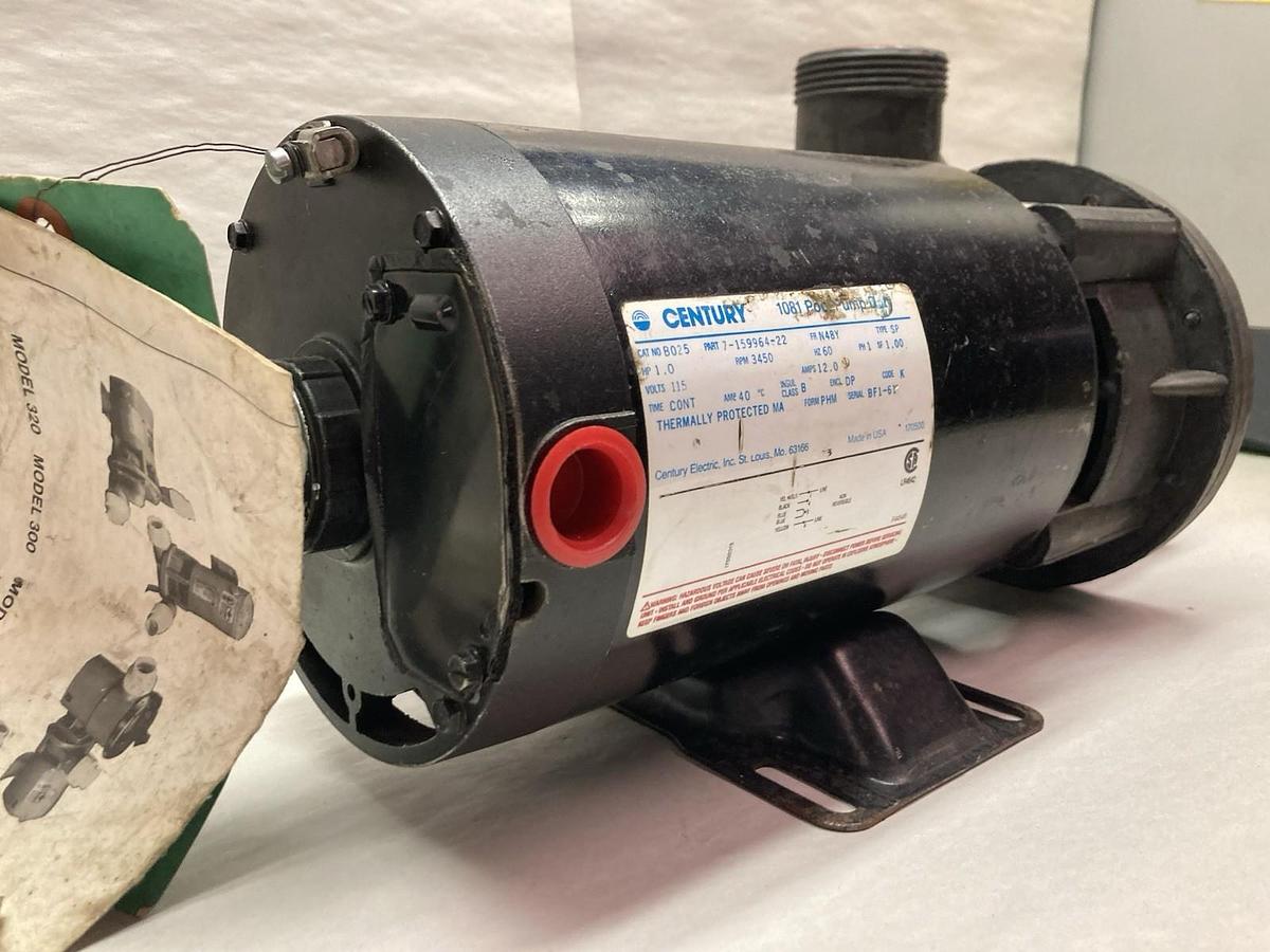 Used Century,7-159964-22,Motor 1HP N48Y Frame 3450RPM 60Hz w/ Pump 1-1/2 x 1-1/4
