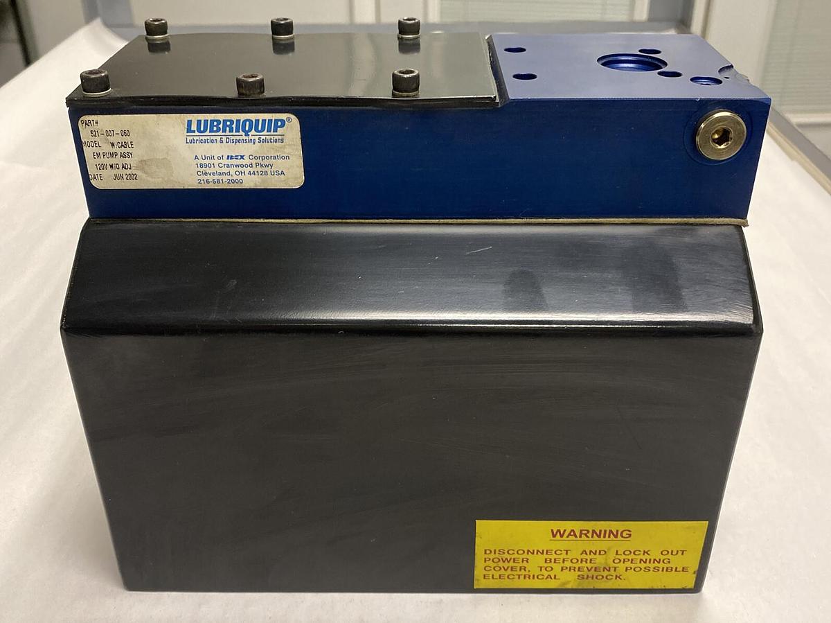 LUBRIQUIP,521-007-060,LUBRICATION SYSTEMS EM 120V PUMP ASSEMBLY NOS