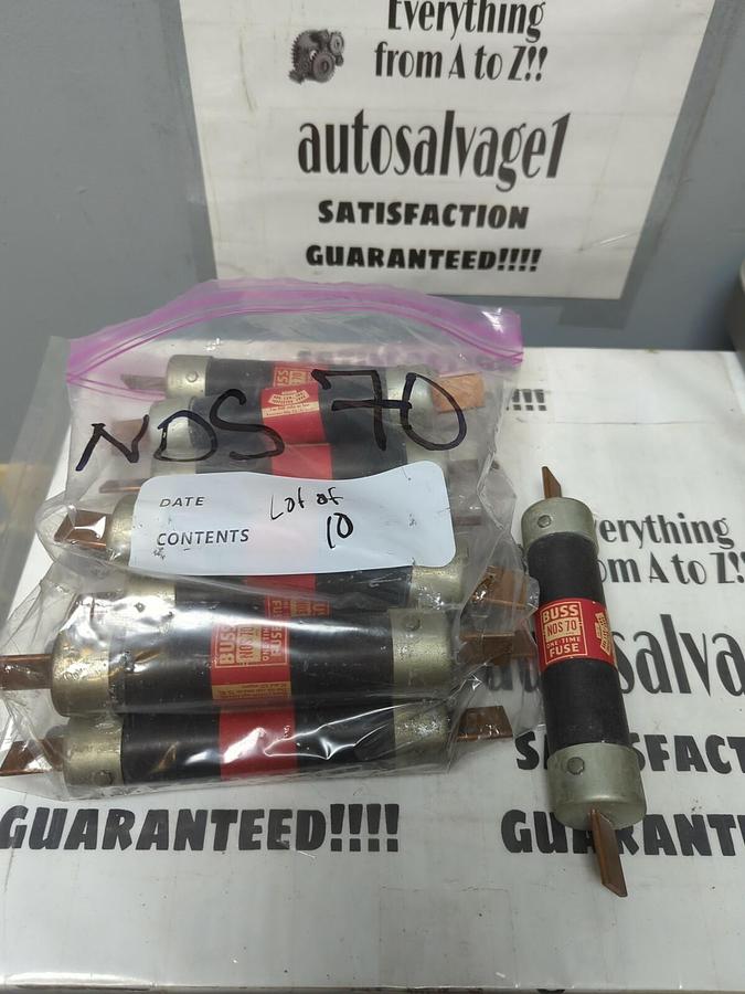 COOPER BUSSMANN,NOS-70,ONE-TIME FUSES LOT OF 10 NOS