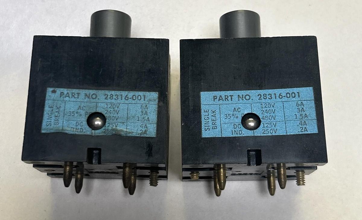 HUBBELL,28316-001,2 BUTTON PUSHBUTTON INSERT NOS