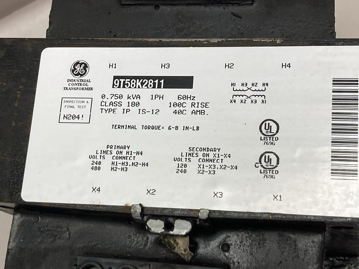 Used General Electric,9T58K2811,1-Phase Transformer 60Hz Class 180