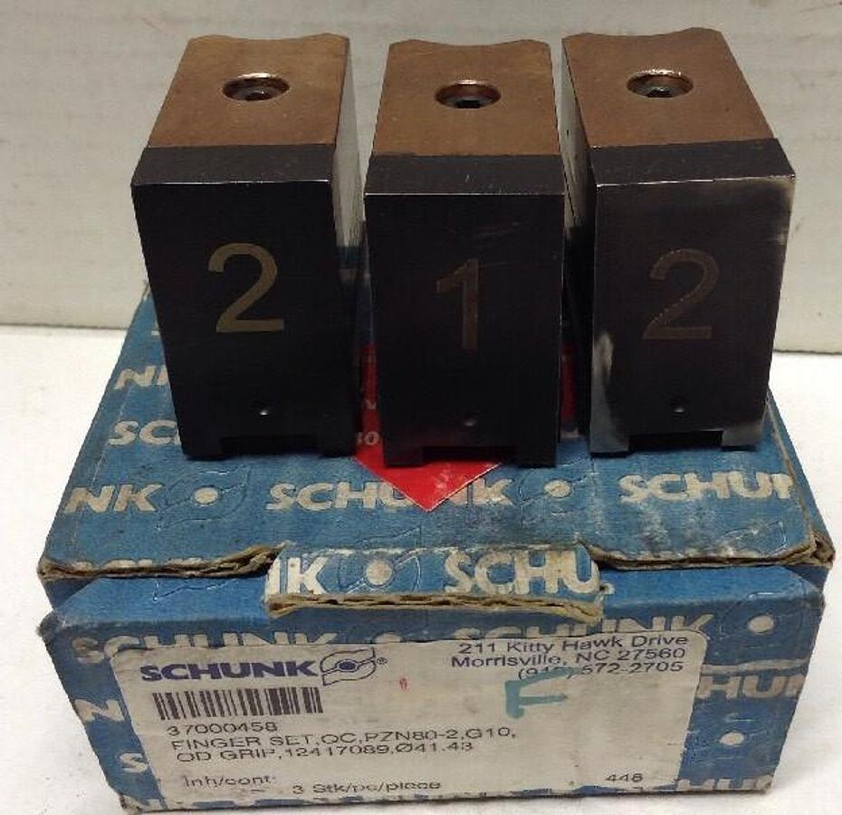 Used Schunk,37000458 OD,Grip 3-Jaw Set for Centric Gripper