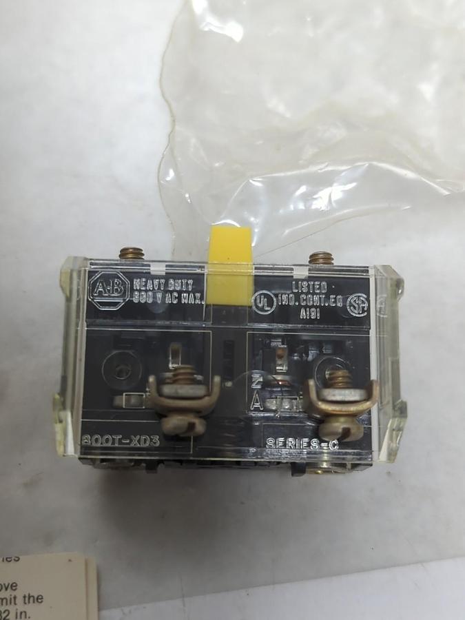 ALLEN-BRADLEY,800T-XD3,SERIES C CONTACT BLOCK NOS
