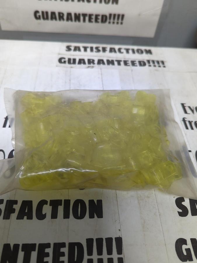 Used SPC VOLTREX,ECC-5,SINGLE LOOP AMBER PROPIONATE CLAMPS PACK OF 100 PCS NEW