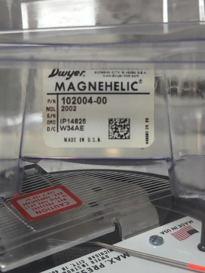 DWYER,102004-00,MAGNETIC DIFFERENTIAL PRESSURE GAUGE 0-2 INCH NOS