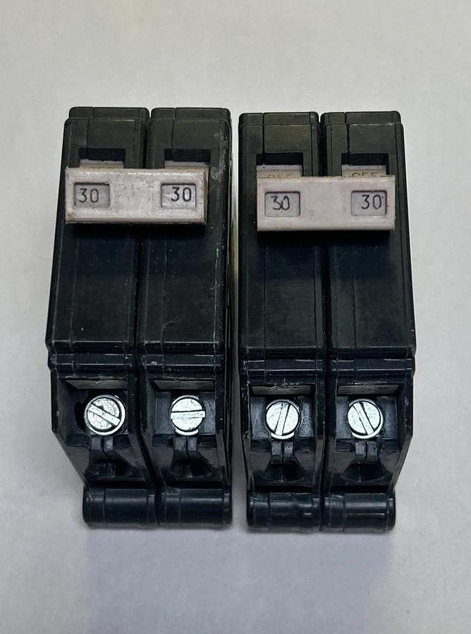 Used CUTLER-HAMMER,CH230,CIRCUIT BREAKER 30A 120/240V 2P LOT OF 2