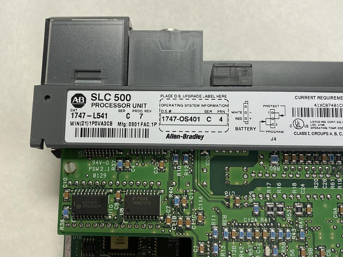 Used ALLEN BRADLEY,1747-L541,SER C PROC. REV 7 PROCESSOR UNIT 1747-OS401 SER C FRN 4