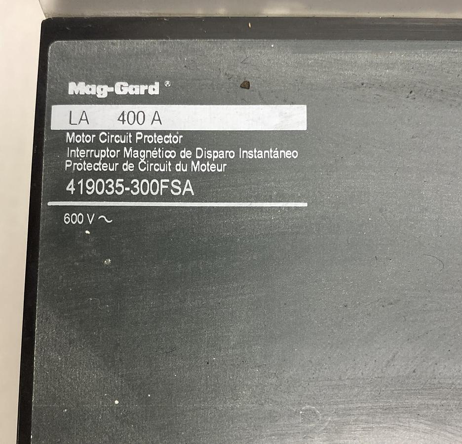 Square D,419035-300FSA,Motor Circuit Protector 400A 600V 3P NOS