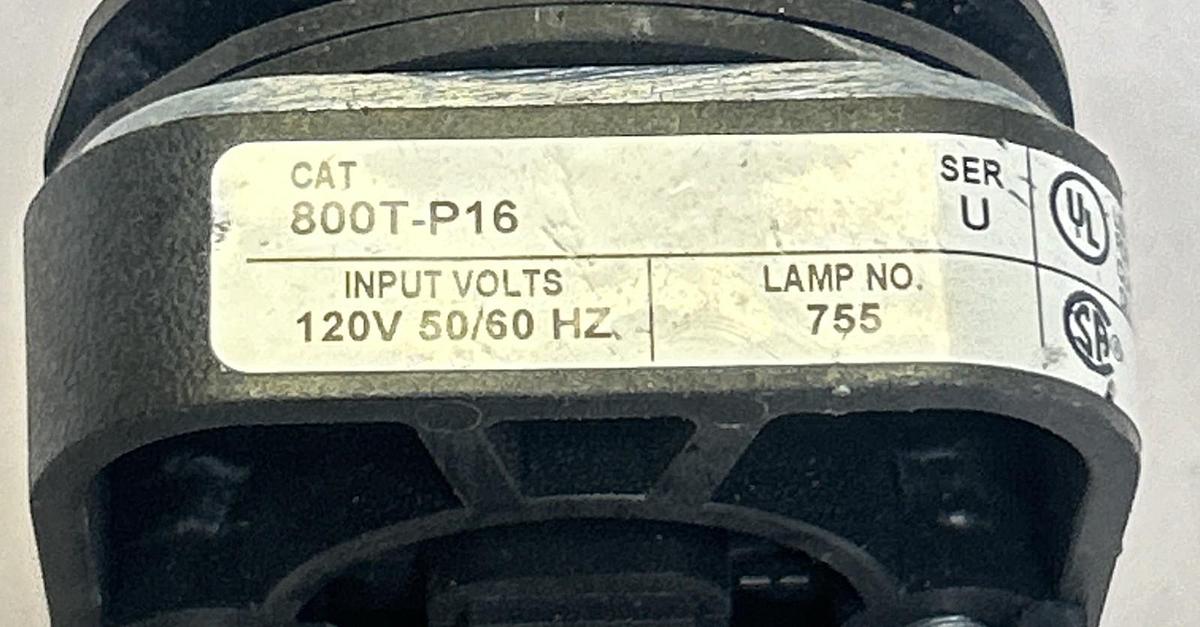 ALLEN BRADLEY,800T-P16,RED PILOT LIGHT NOS