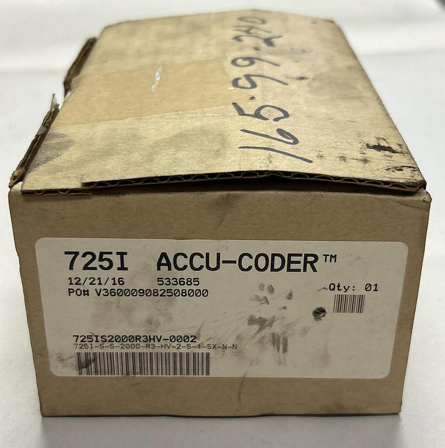 Used ACCU-CODER,725I-S-S-2000-R3-HV-2-S-1-SX-N-N,ENCODER NEW