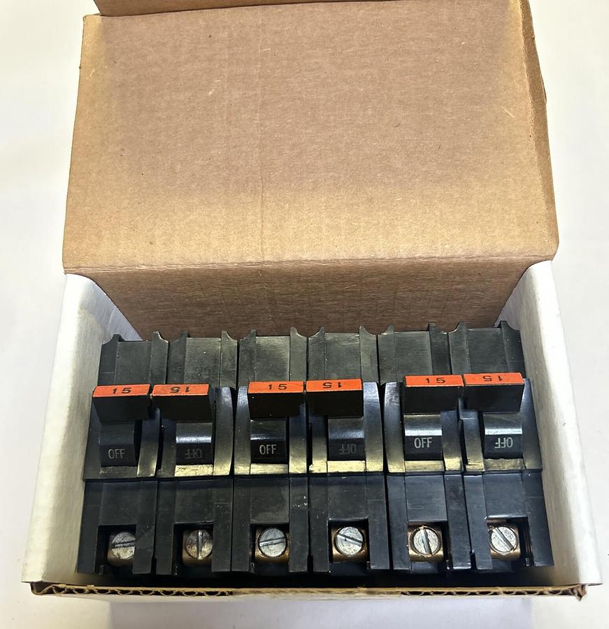 Used FEDERAL PACIFIC ELECTRIC,NA-NI,CIRCUIT BREAKER 15A 120/240V 2P LOT OF 3