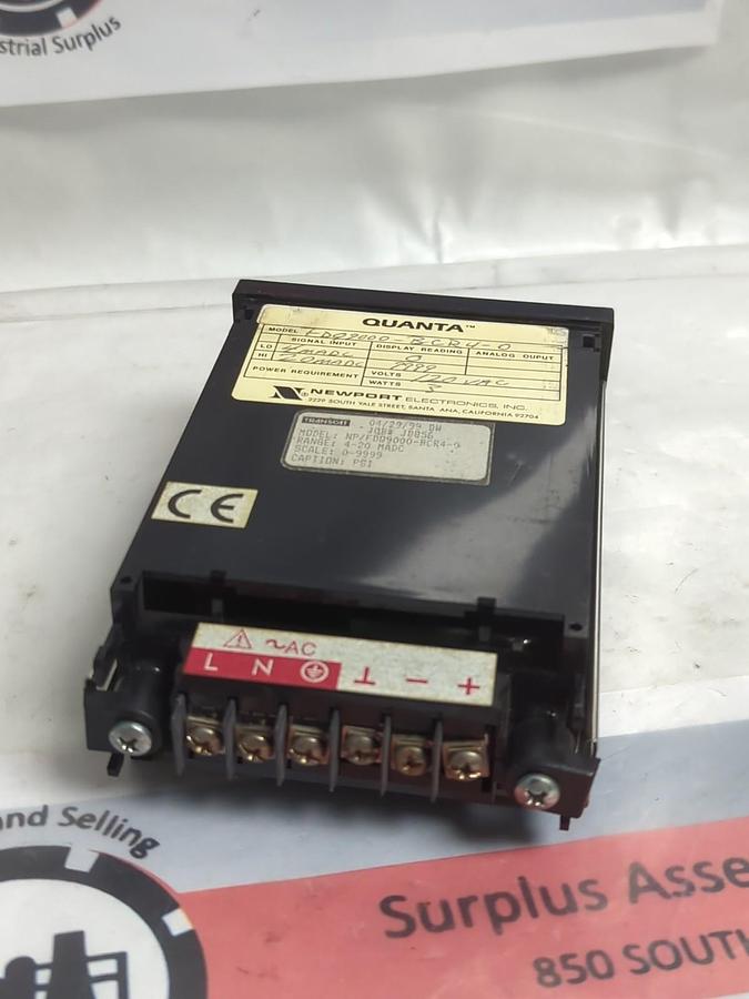 Used NEWPORT,FDQ9000-BCR4-0,DIGITAL METER RANGE: 4-20 MADC SCALE: 0-9999 PRE-OWNED