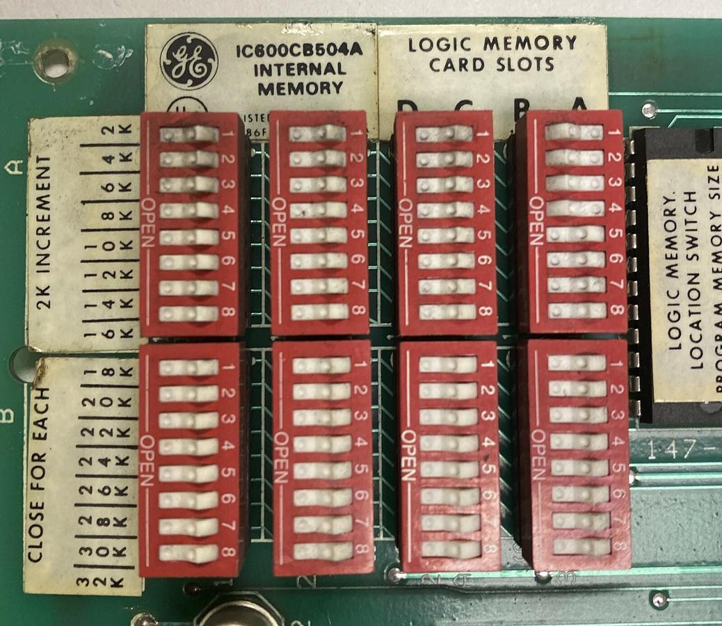 Used General Electric,IC600CB504A,Internal Memory Board