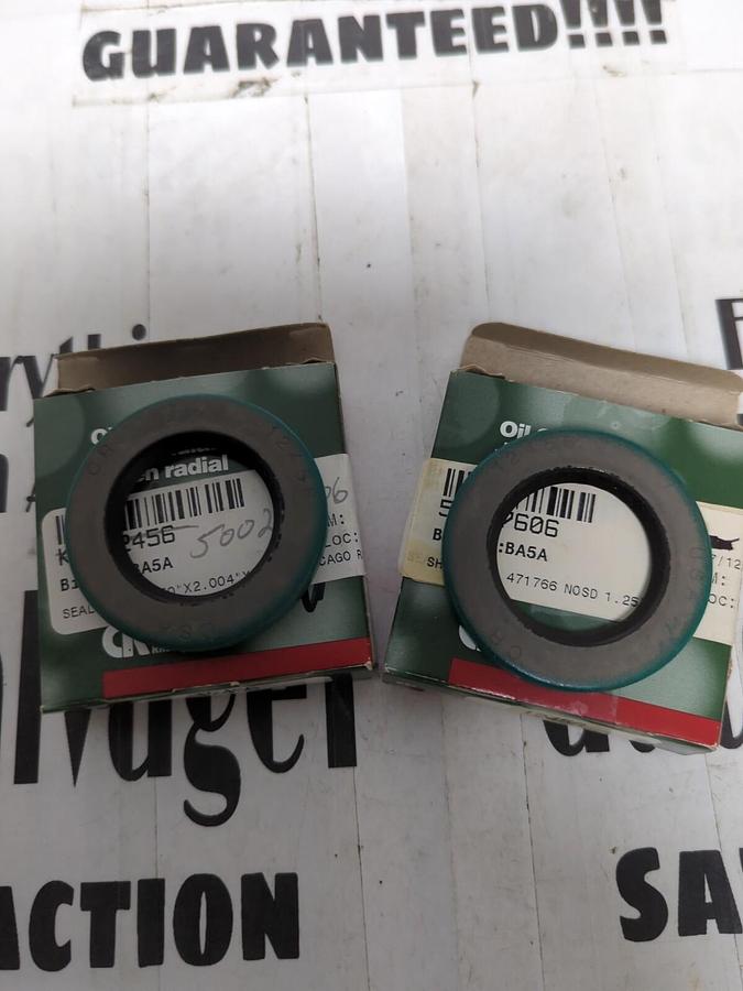 CHICAGO RAWHIDE,12456,OIL SEALS 1.25 IN X 2.004 IN LOT OF 2 NOS