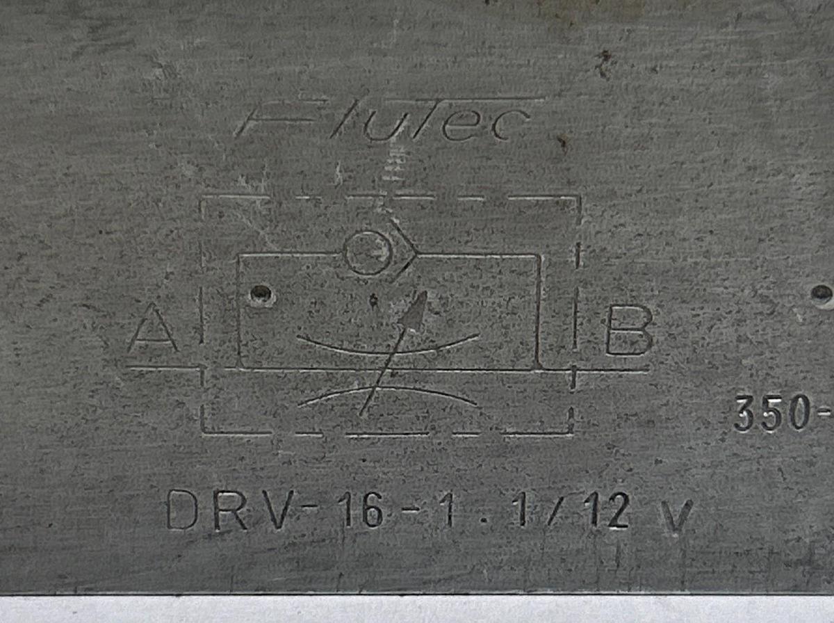 Used FLUTEC,DRV-16-1.1/12,FLOW CONTROL VALVE