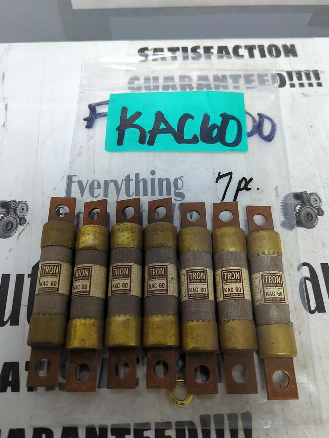 BUSSMANN,KAC60,RECTIFIER FUSES LOT OF 7 NOS