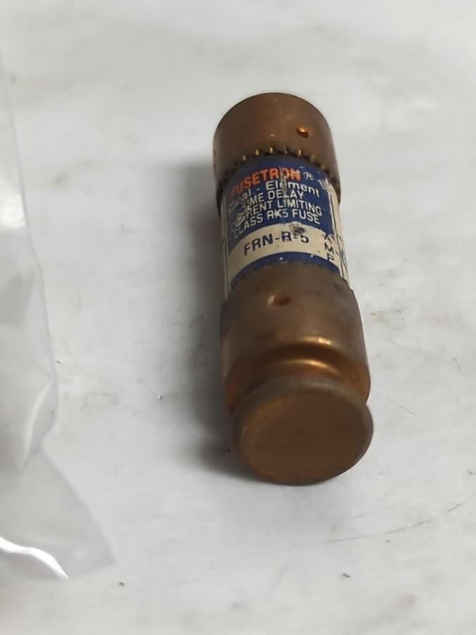 Used COOPER BUSSMANN,FRN-R-5,FUSETRON 5 AMP FUSE LOT OF 3 PRE-OWNED