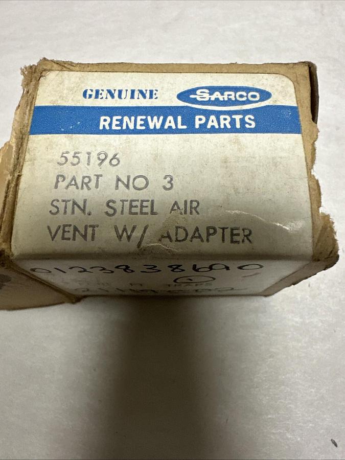 Sarco,55196,No. 3 SS Steel Air Vent W/Adapter
