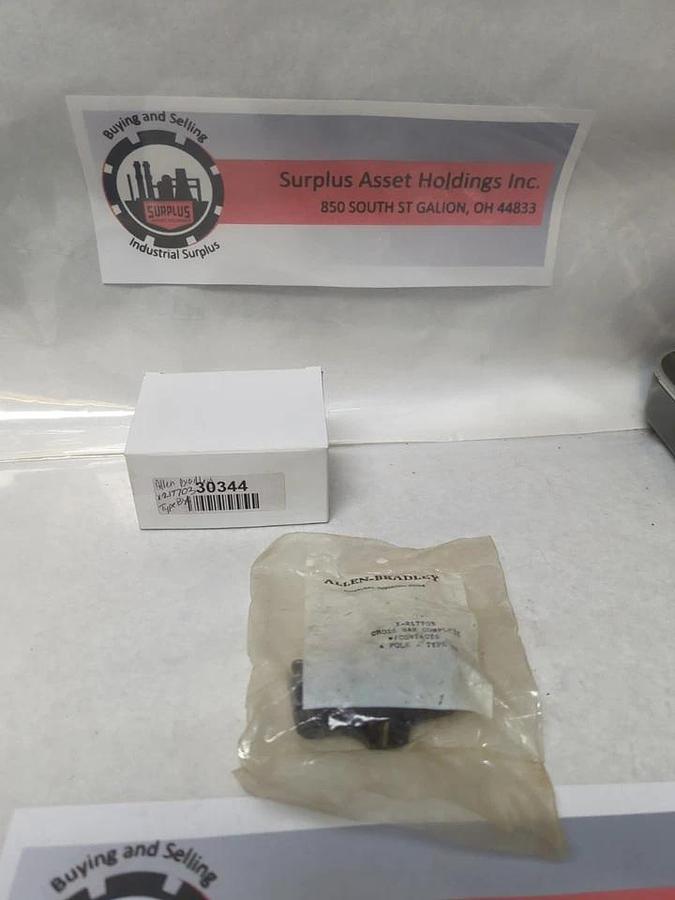 ALLEN-BRADLEY,X-217703,CROSS BAR WITH CONTACTS 4-POLE TYPE BX NOS
