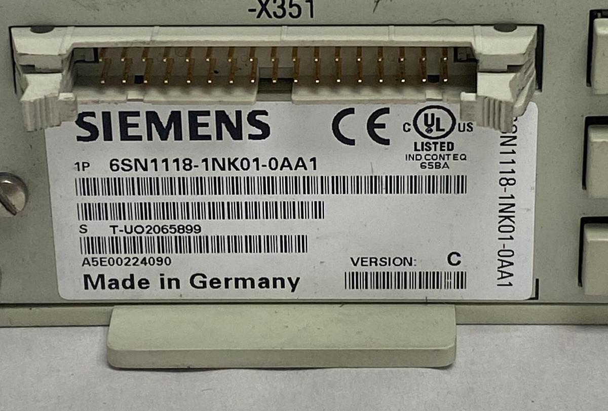 Used Siemens,6SN1118-1NK01-0AA1,Control Module