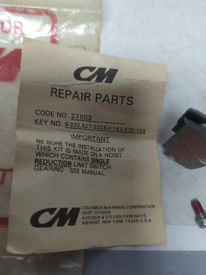 CM,27503,LIMIT SWITCH FOR HOIST NOS