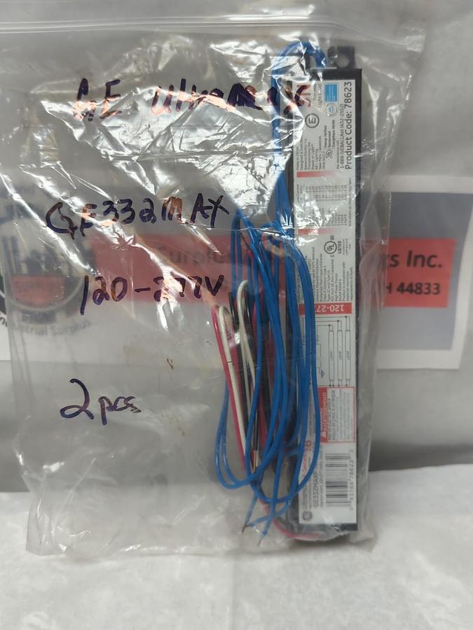 GE ULTRAMAX,GE332MAX,BALLAST 120-277V LOT OF 2 NOS