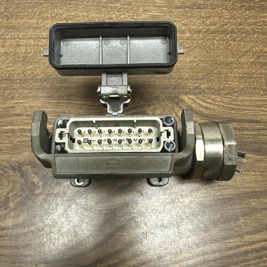 Used Harting,16A-M,16 Pin W/Housing